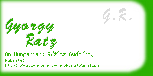 gyorgy ratz business card